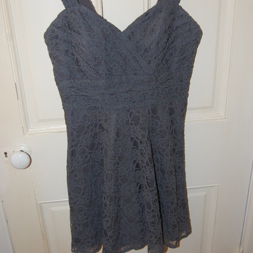 Vintage style grey lace dress